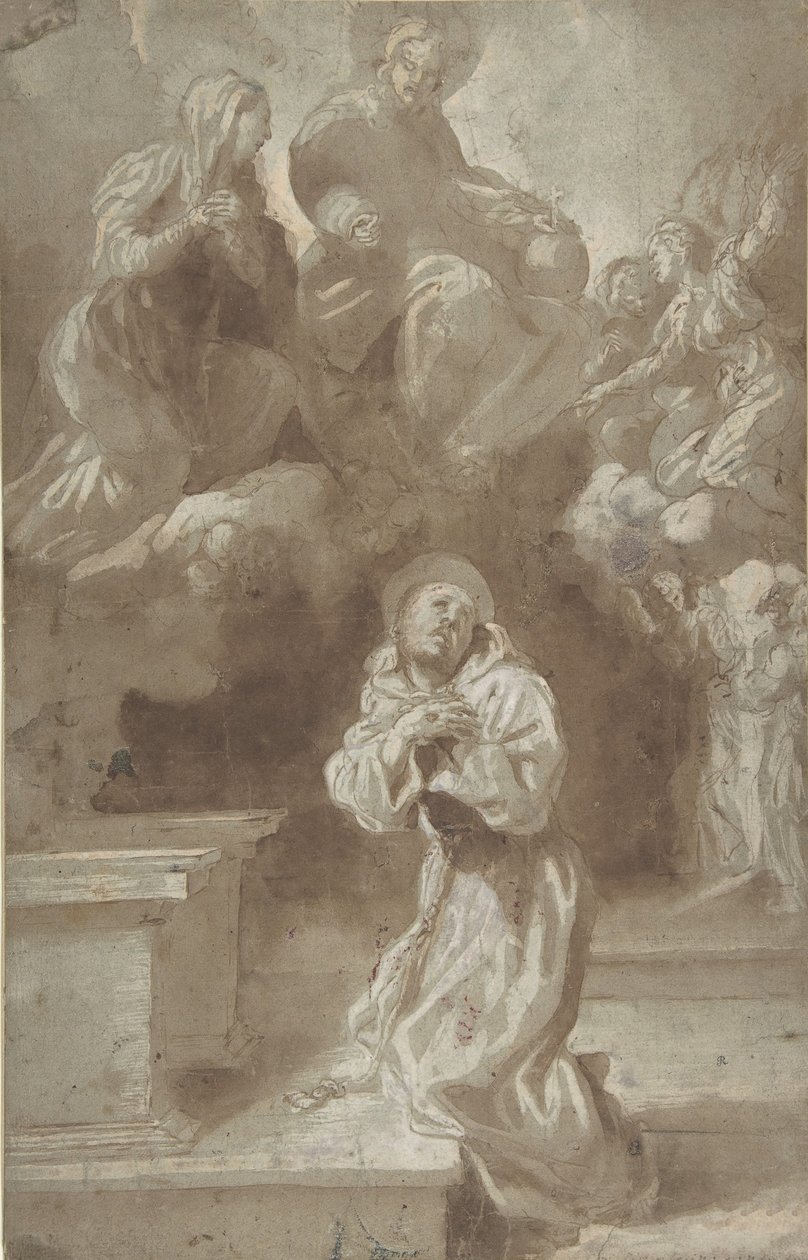 Chrystus i Dziewica ukazująca się św. Franciszkowi, 1562-1602. autorstwa Pietro Faccini