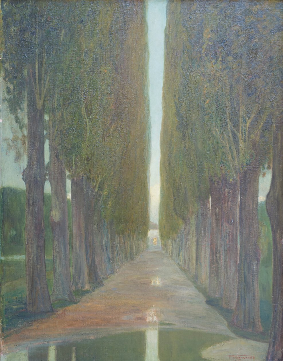 Topole (olej na panelu) autorstwa Pietro Fragiacomo