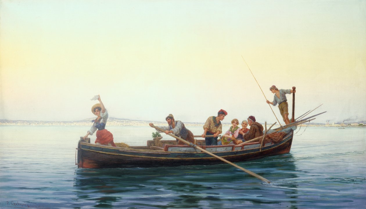 W drodze do domu, Zatoka Neapolitańska autorstwa Pietro Gabrini