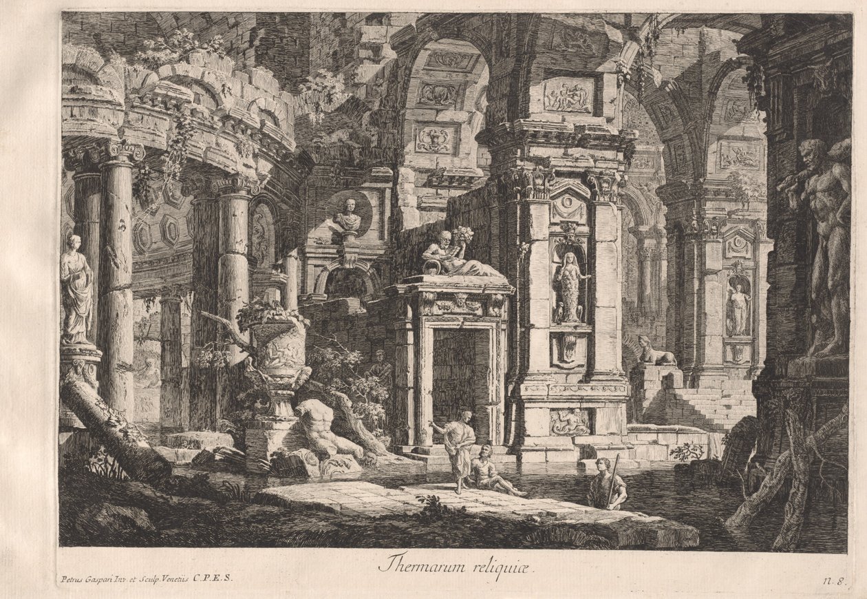 Pozostałości łaźni autorstwa Pietro Gaspari