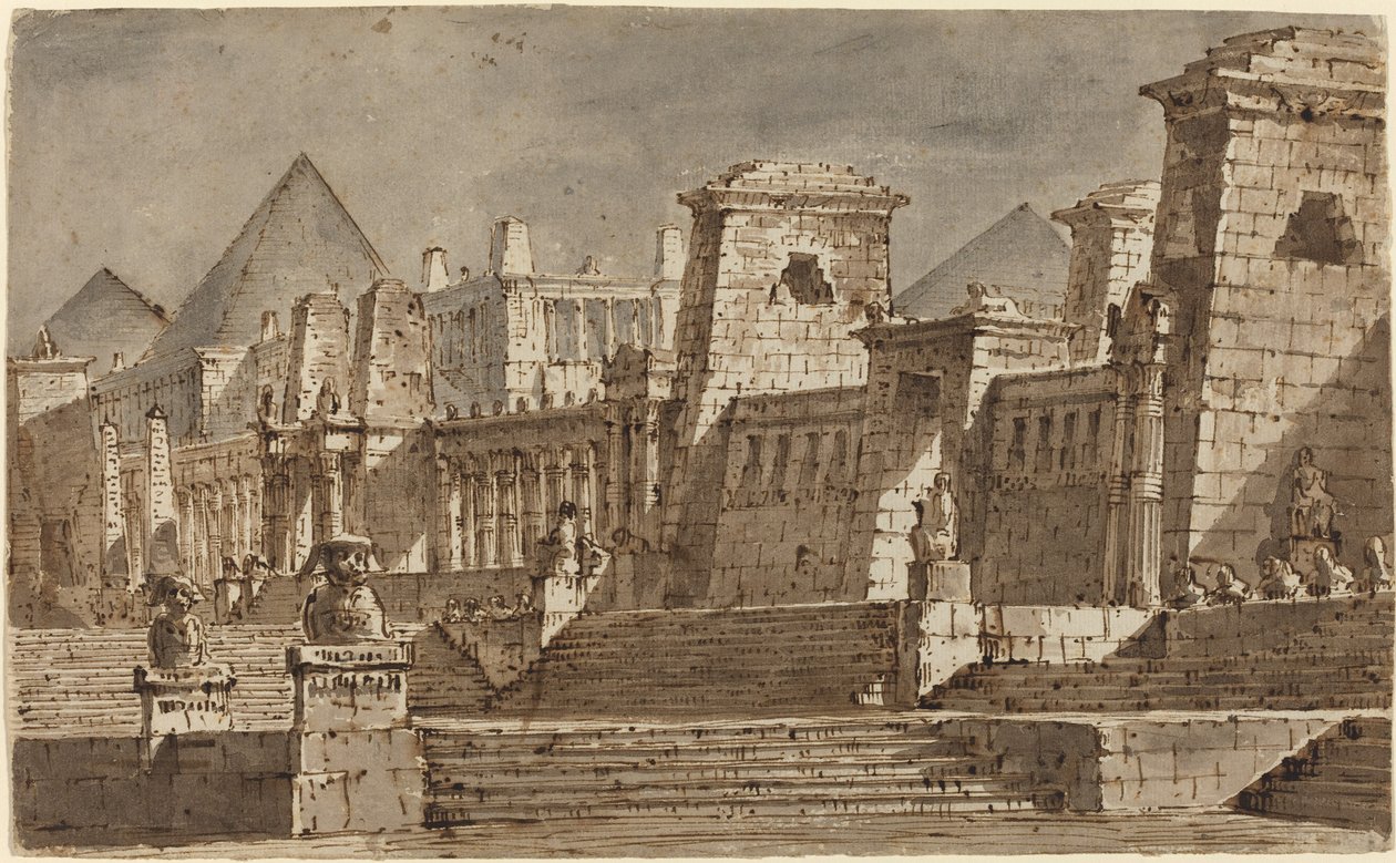 Egipska scenografia autorstwa Pietro Gonzaga