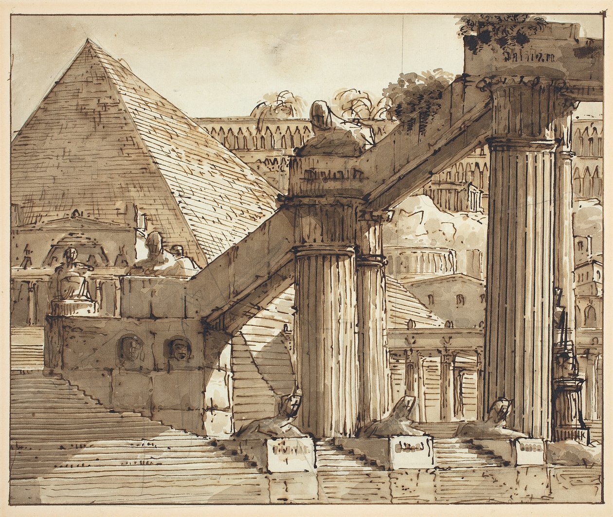 Egipska scenografia autorstwa Pietro Gonzaga