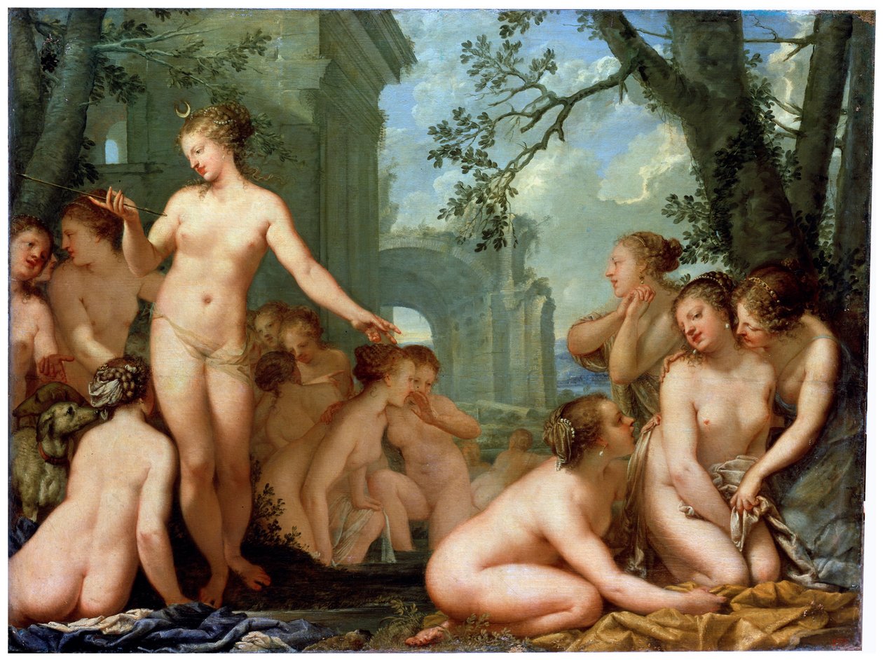 Diana i Callisto, XVII wiek autorstwa Pietro Liberi