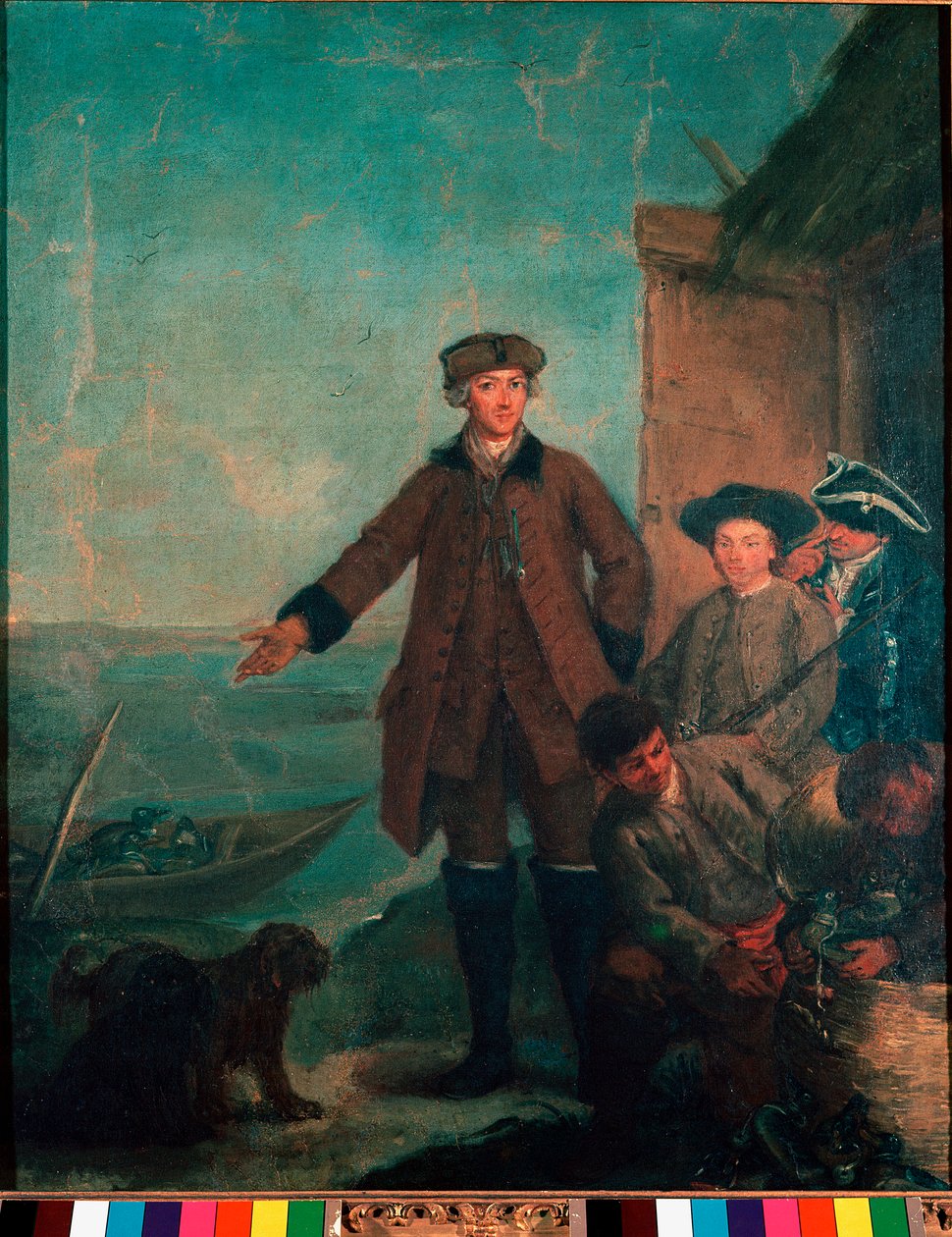 Polowanie na kaczki w lagunie Obraz Pietro Longhi (1702-1785) 1765-1770 niedz. 61x50 cm Wenecja Pinacoteca Querini-Stampalia autorstwa Pietro Longhi