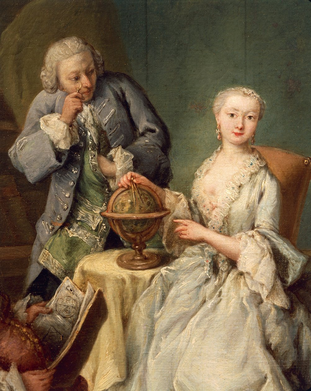 Lekcja geografii autorstwa Pietro Longhi