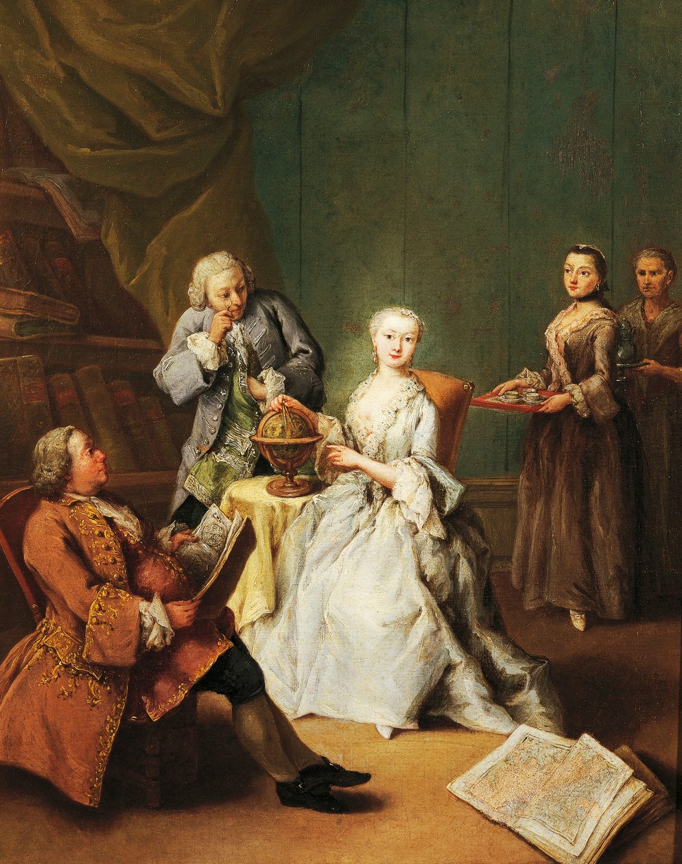 Lekcja geografii autorstwa Pietro Longhi
