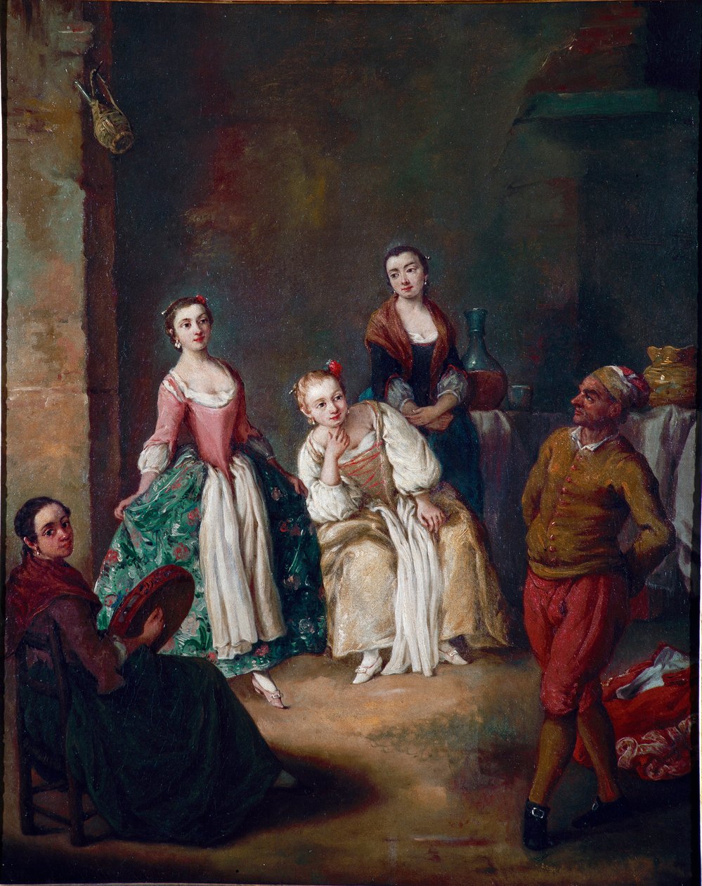 La forlane (La furlana), popularny taniec regionu Wenecji. Obraz Pietro Longhi (1702-1785) 1750 Nd. 62x51 cm Ca 