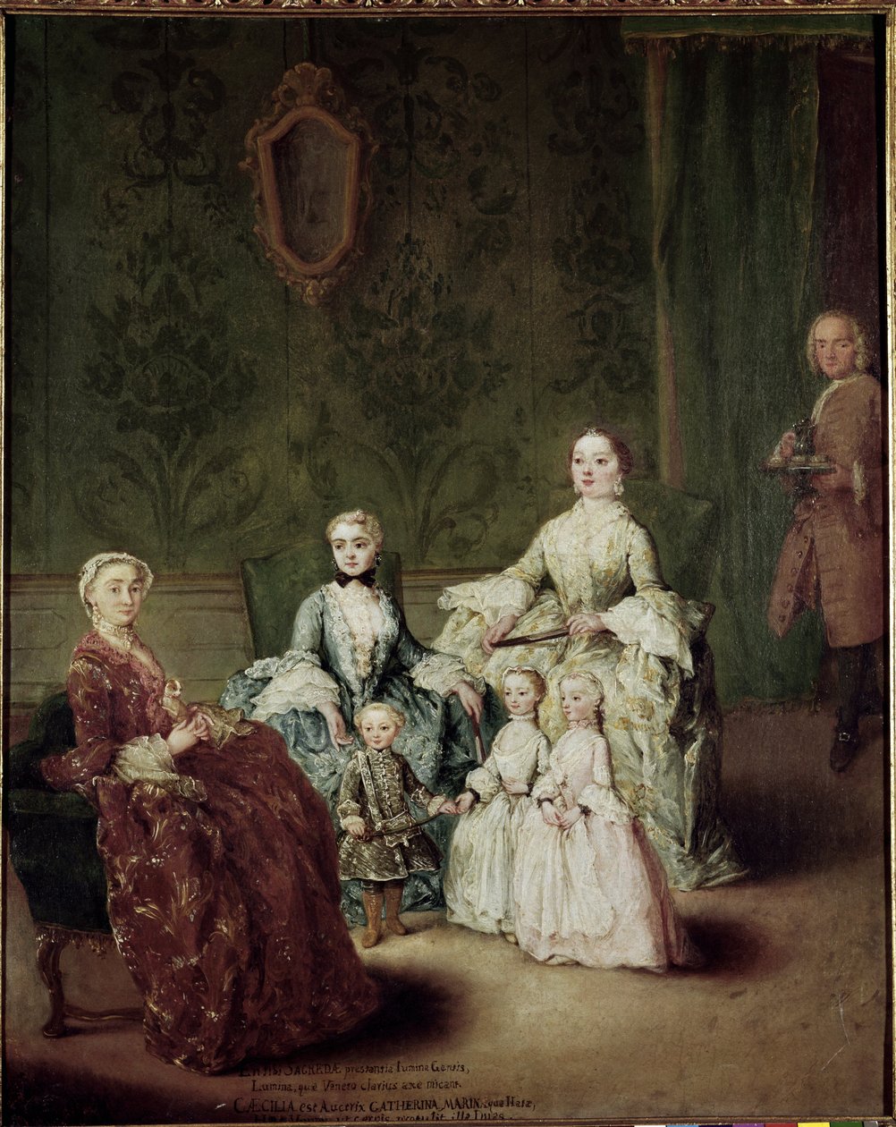 Portret rodziny Sagredo. Obraz Pietro Longhi (1702-1785) autorstwa Pietro Longhi