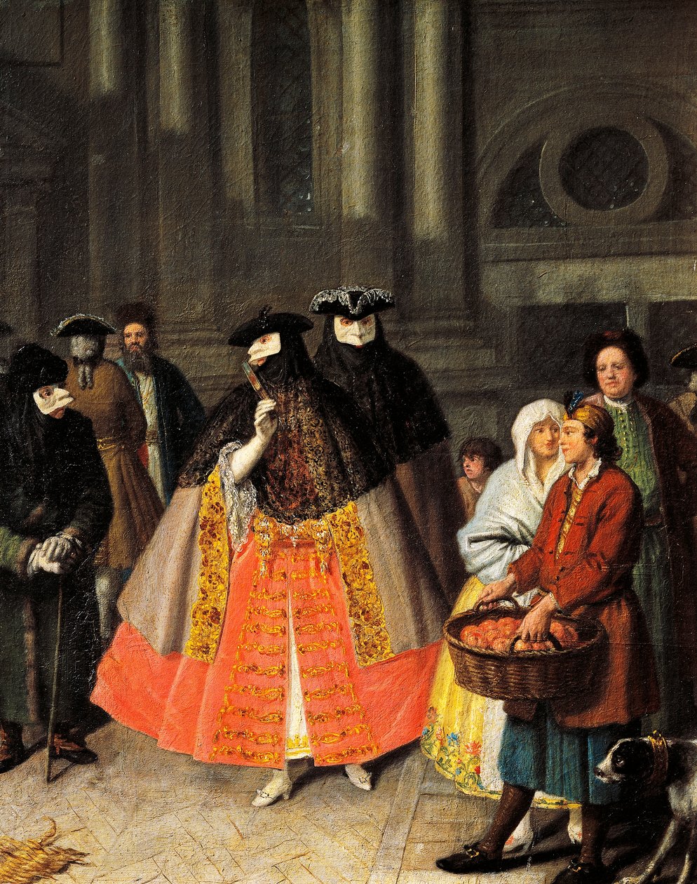 Rozmowy między maskami Baute, autorstwa Pietro Longhi (1701-1785) autorstwa Pietro Longhi