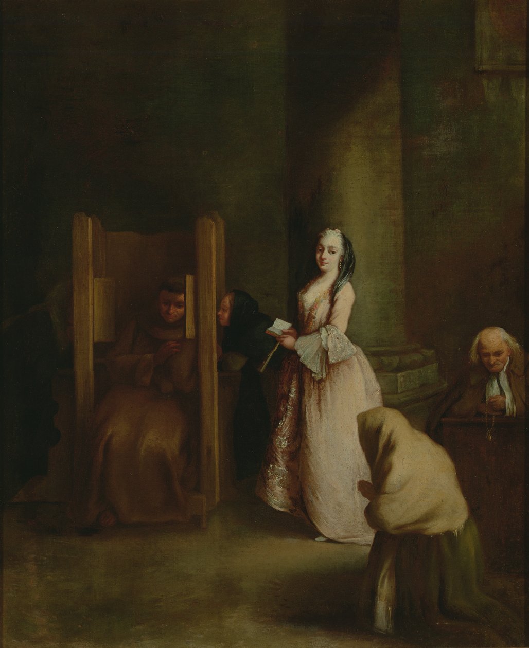 Spowiedź, 1750s autorstwa Pietro Longhi