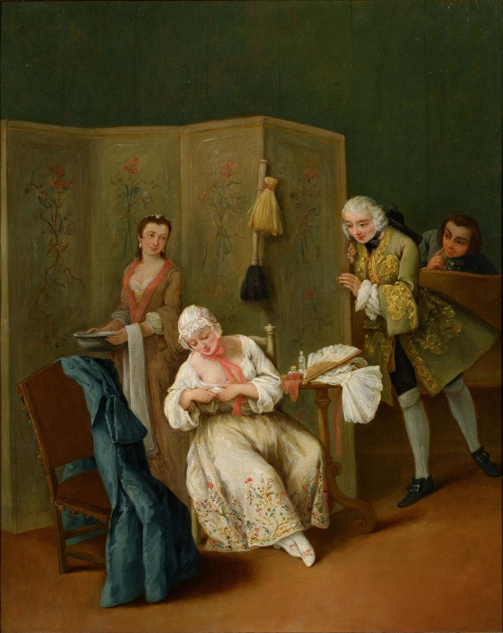 Niedyskretny Dżentelmen autorstwa Pietro Longhi