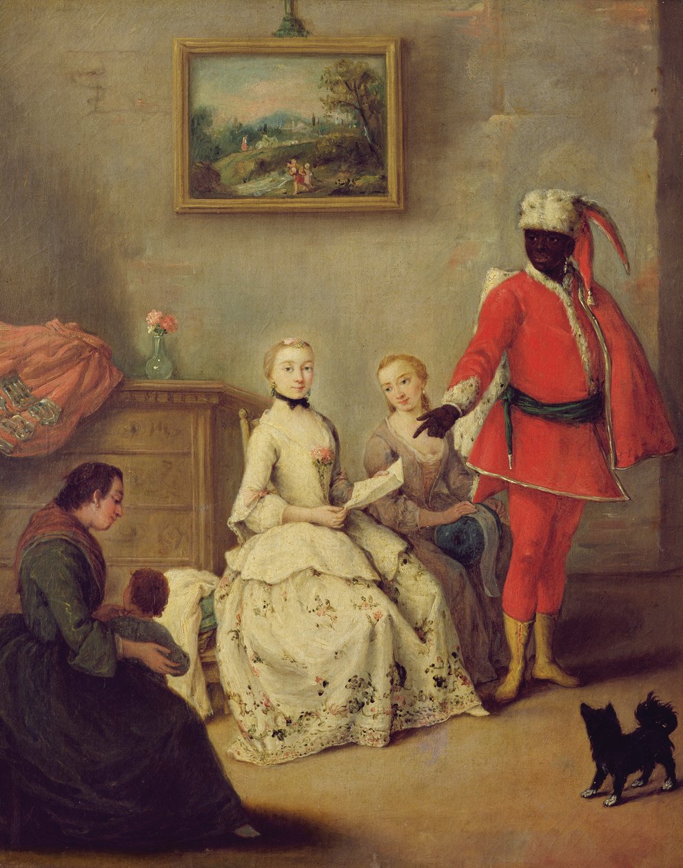 List Maura, ok. 1750 r. (olej na płótnie) (po renowacji) autorstwa Pietro Longhi