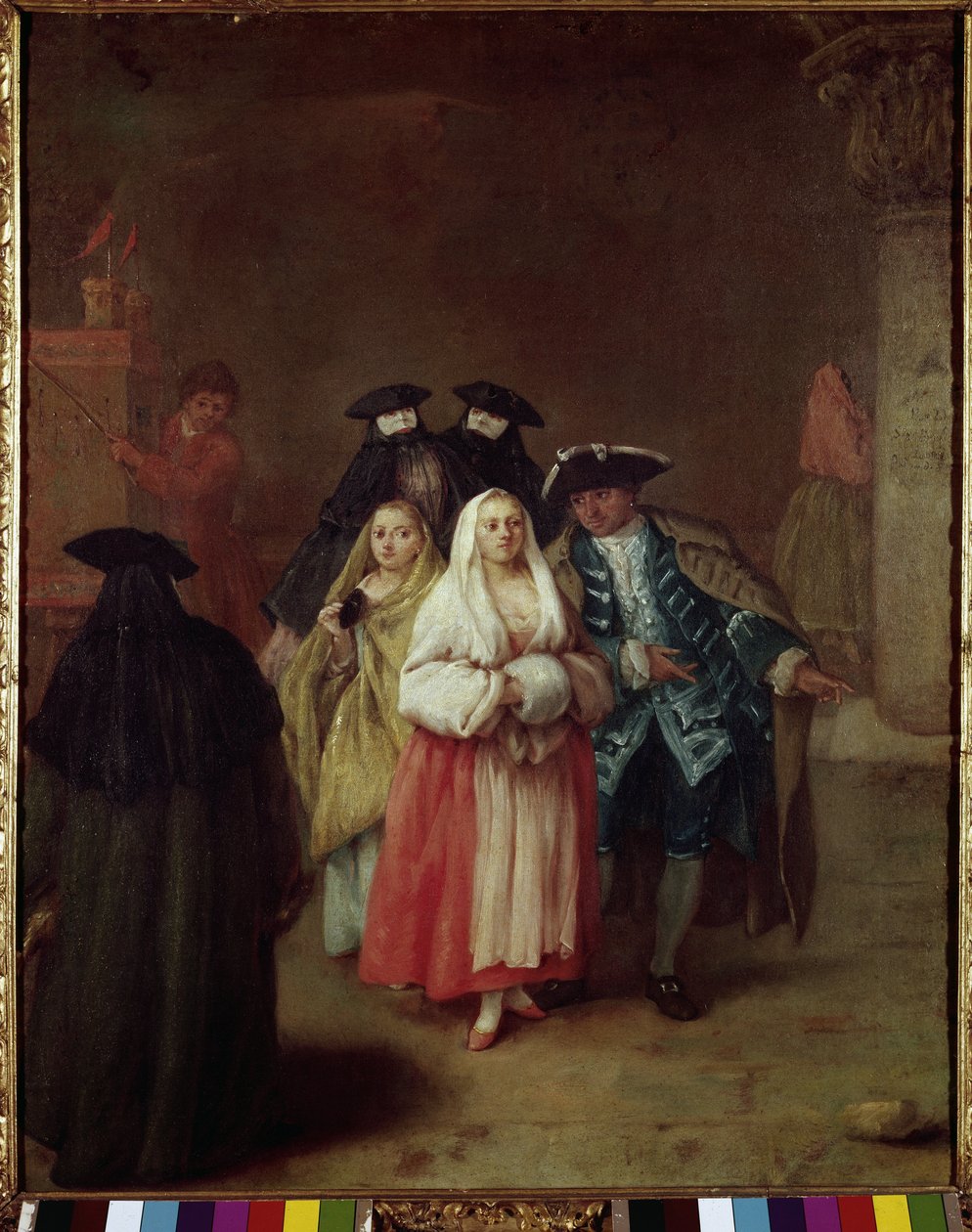 Nowy świat - obraz Pietro Longhi (1702-1785), olej na płótnie, 61x49 cm, ok. 1756. Wenecja, Fundacja Querini Stampalia autorstwa Pietro Longhi