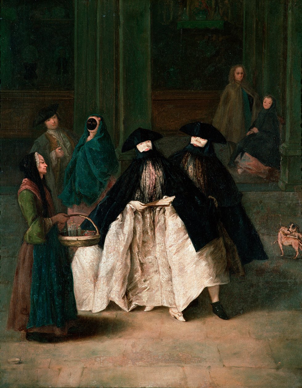 Sprzedawca perfum, ok. 1756 (olej na płótnie) autorstwa Pietro Longhi