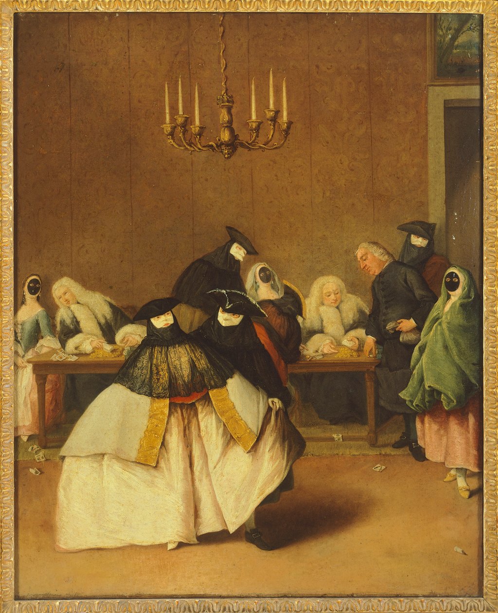 Ridotto, maski weneckie, autorstwa Pietro Longhi (1701-1785) autorstwa Pietro Longhi