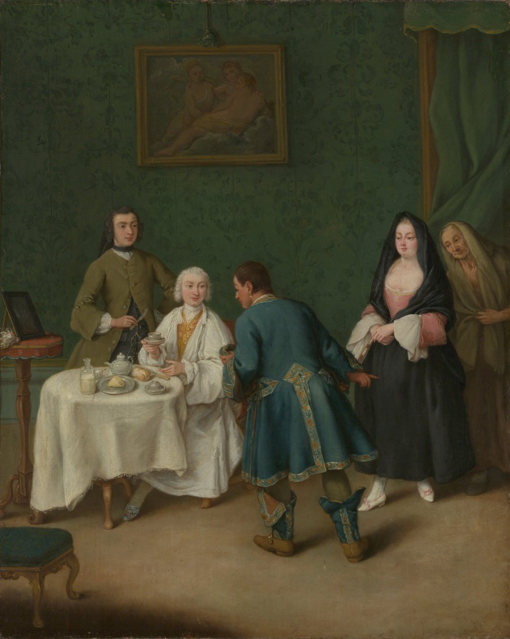 Kuszenie, 1746. autorstwa Pietro Longhi