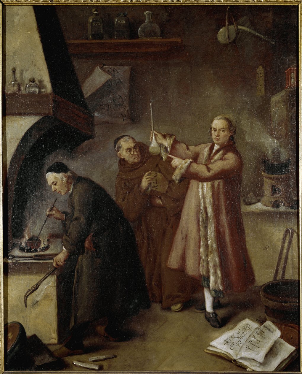 Laboratorium alchemika. Obraz Pietro Longhi (1702-1785) Muzeum Palazzo Ca 