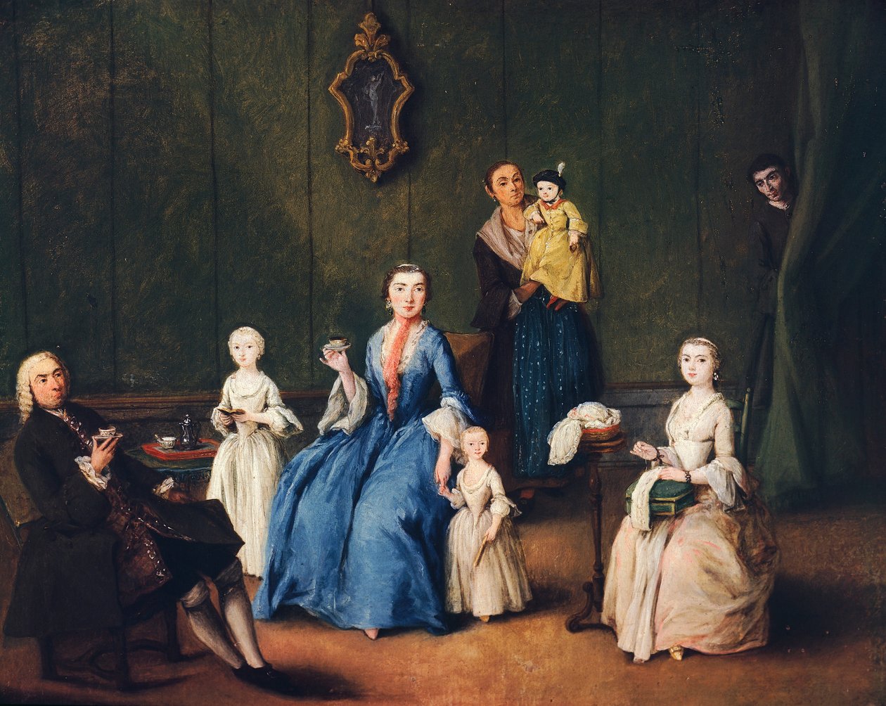 Rodzina wenecka, autorstwa Pietro Longhi (1701-1785) autorstwa Pietro Longhi