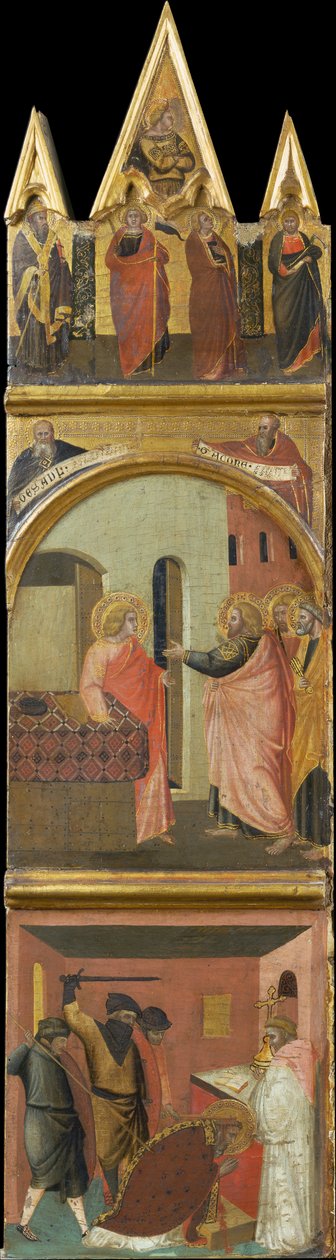 Berufung und Martyrium des Heiligen Matthäus autorstwa Pietro Lorenzetti