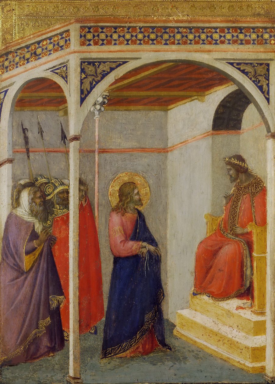 Chrystus przed Piłatem, ok. 1335. autorstwa Pietro Lorenzetti