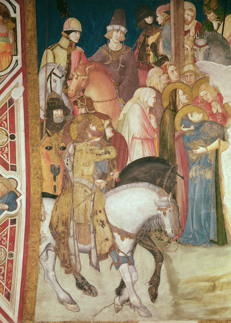 Fragment Kalwarii (fresk) (detal z 208458) autorstwa Pietro Lorenzetti
