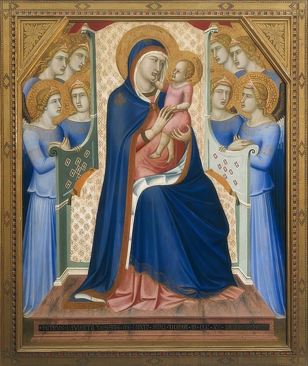 Madonna otoczona aniołami. Około 1340 autorstwa Pietro Lorenzetti