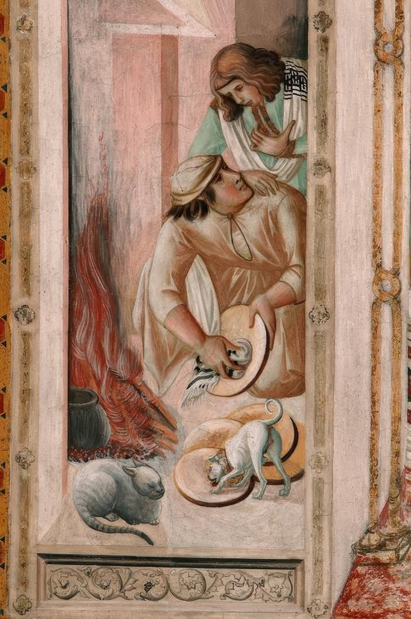 P. Lorenzetti, Ostatnia Wieczerza, Kuchnia autorstwa Pietro Lorenzetti