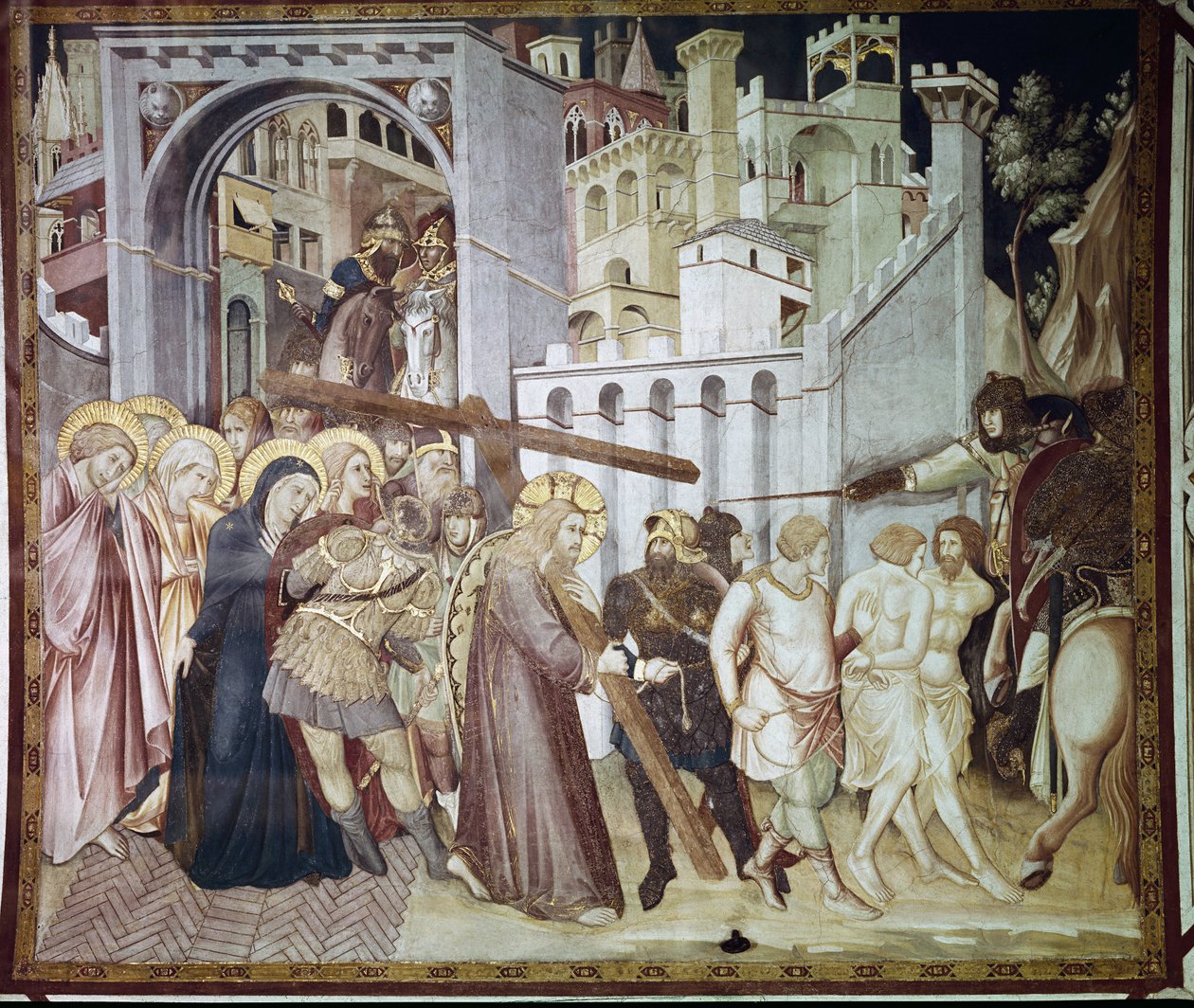 Pasja Chrystusa - Fresk Pietro Lorenzetti (1280-1348) autorstwa Pietro Lorenzetti