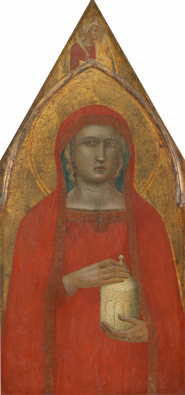 Św. Maria Magdalena z Aniołem [lewy panel] autorstwa Pietro Lorenzetti