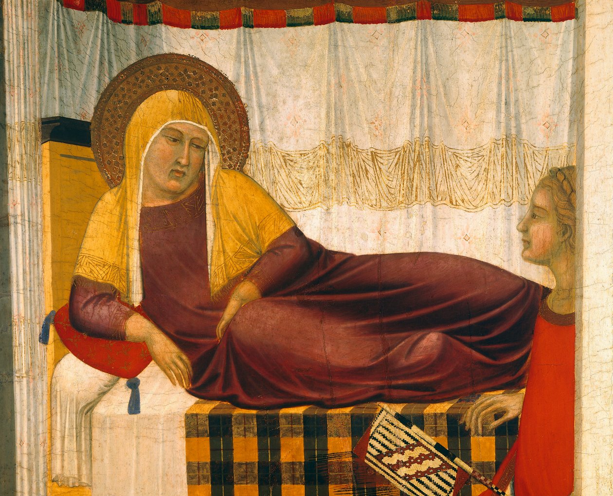 Tryptyk Narodzenia Najświętszej Marii Panny autorstwa Pietro Lorenzettiego (ok. 1280-1348), tempera na desce autorstwa Pietro Lorenzetti