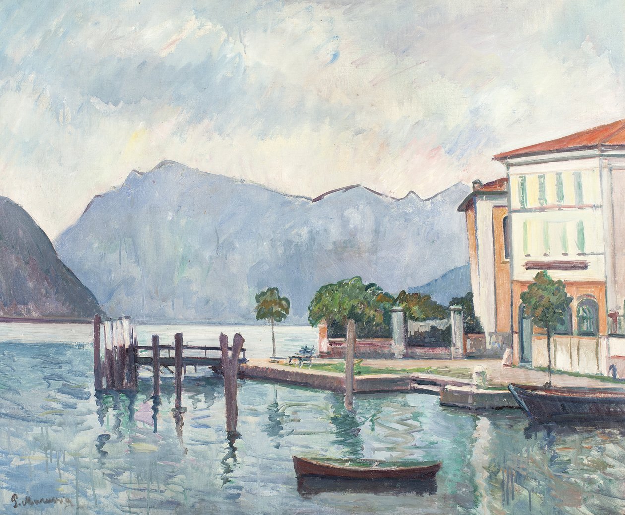 Jezioro Iseo, 1932 autorstwa Pietro Marussig