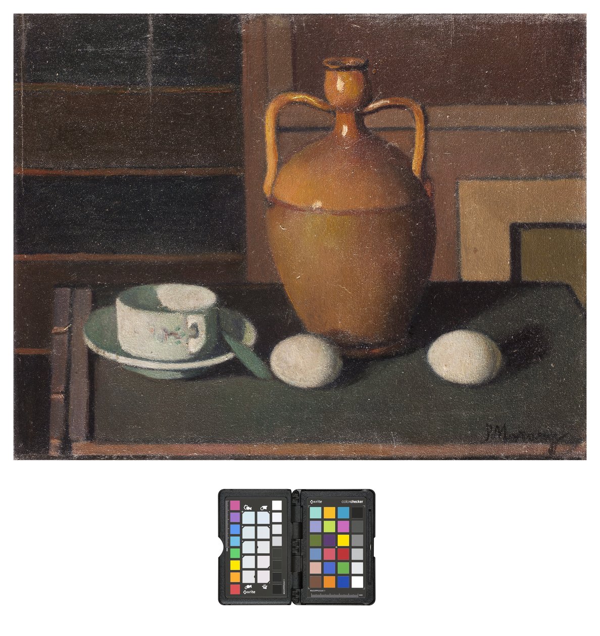 Martwa natura z jajkami, 1924 autorstwa Pietro Marussig