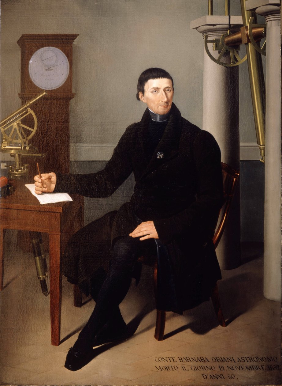 Portret Barnaby Oriani, astronoma (1752 - 1832) autorstwa N. Carducci. Malarstwo XIX wieku. autorstwa Pietro Narducci