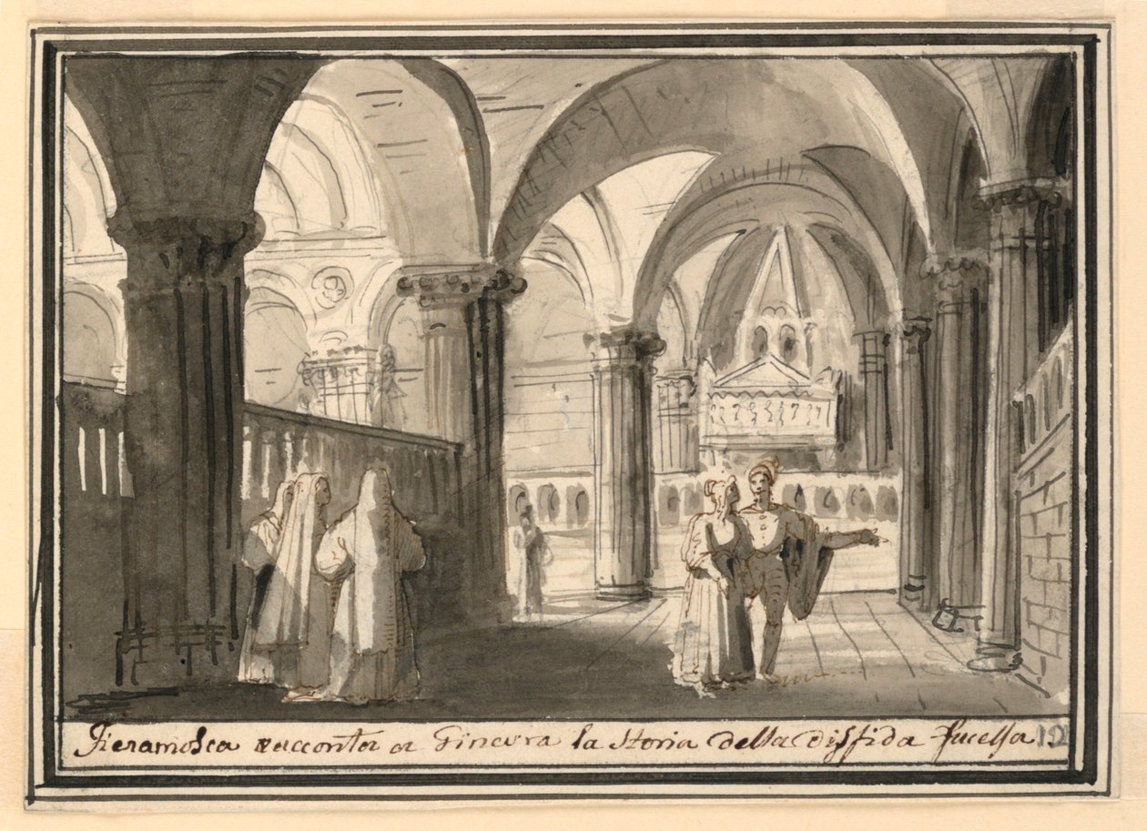 Scenografia, Wnętrze Kościoła autorstwa Pietro Narducci