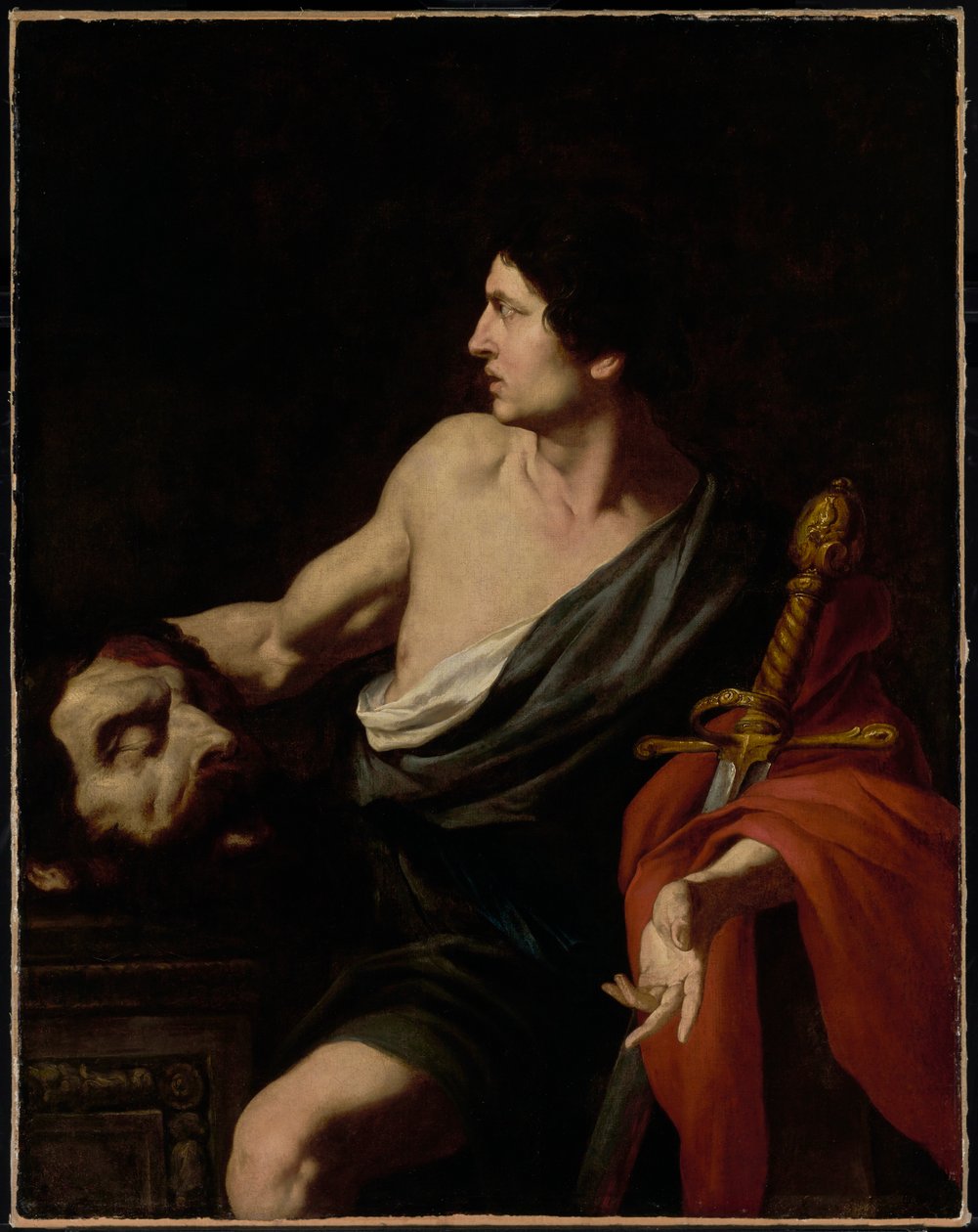 Dawid z głową Goliata, ok. 1630 (olej na płótnie) autorstwa Pietro Novelli