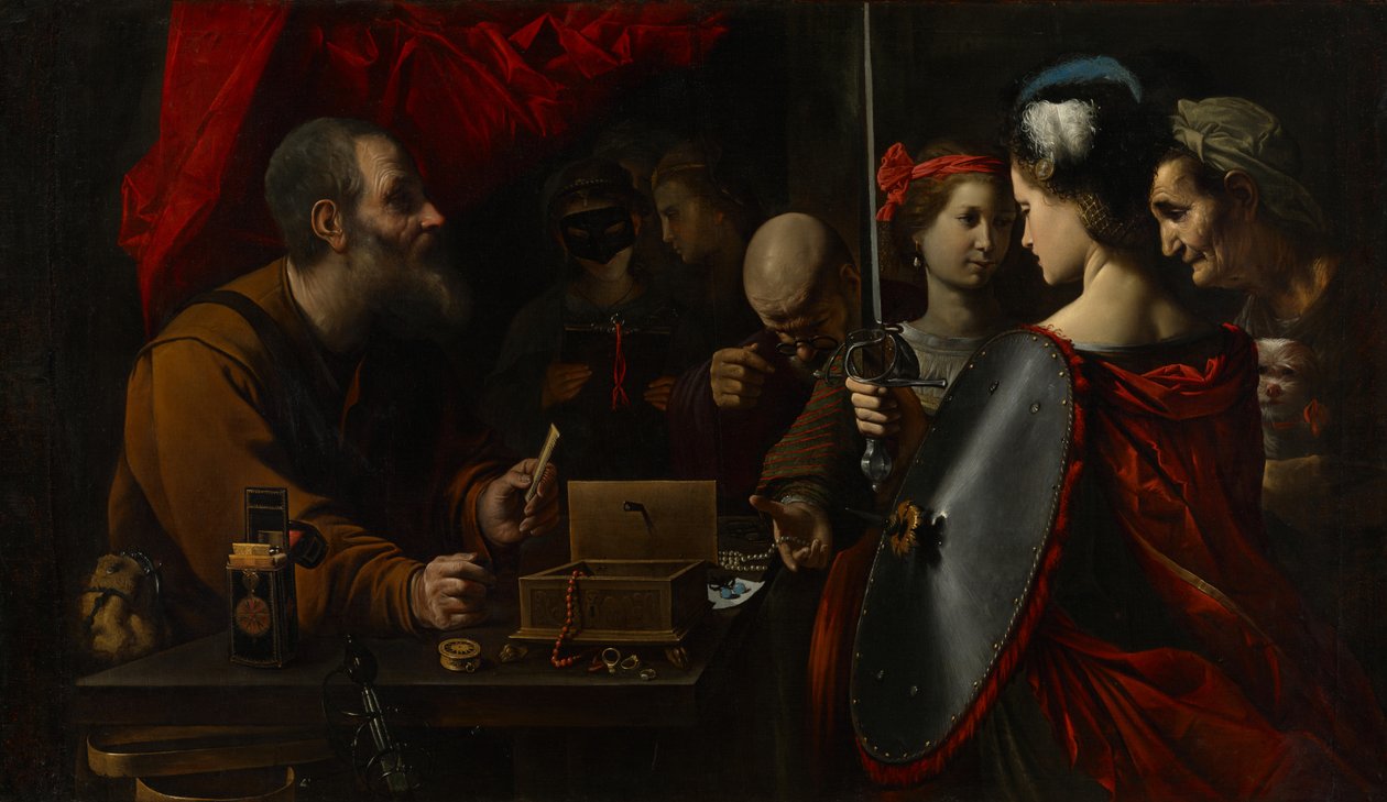 Achilles wśród córek Likomedesa autorstwa Pietro Paolini