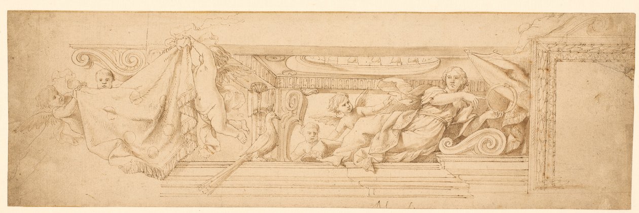 Alegoria wieczności z ramionami Medyceuszy autorstwa Pietro Paolo Baldini