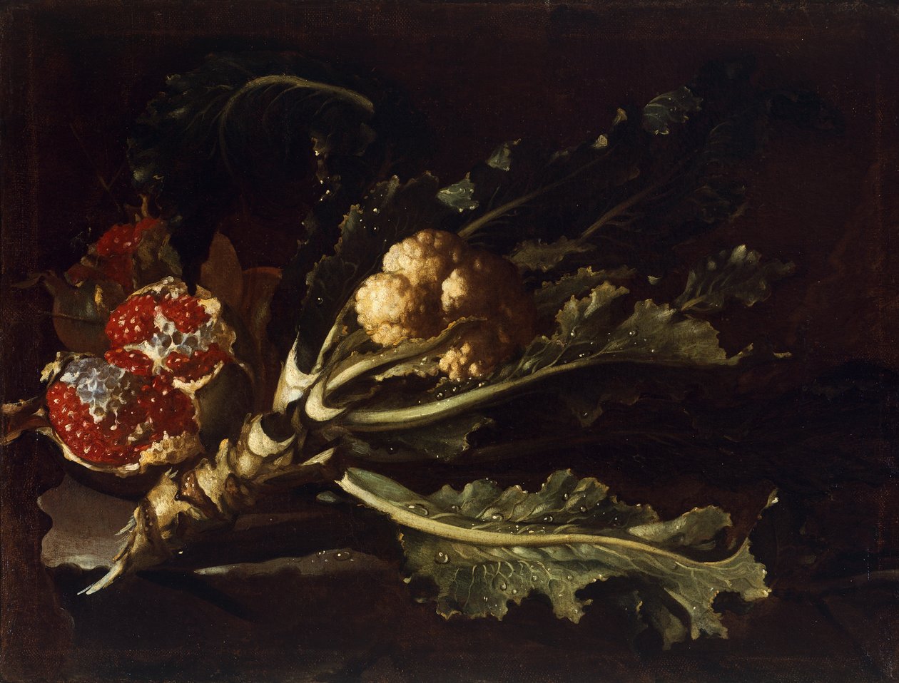 Kalafior i Granaty autorstwa Pietro Paolo Bonzi