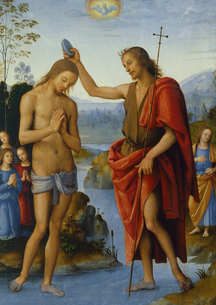 Chrzest Chrystusa, Pietro Perugino (ok. 1450-1523) autorstwa Pietro Perugino