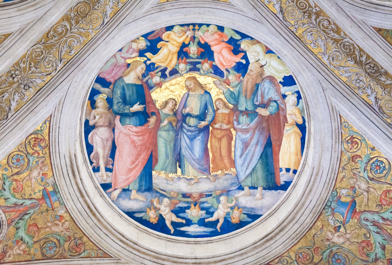 Chrystus kuszony przez diabła autorstwa Pietro Perugino