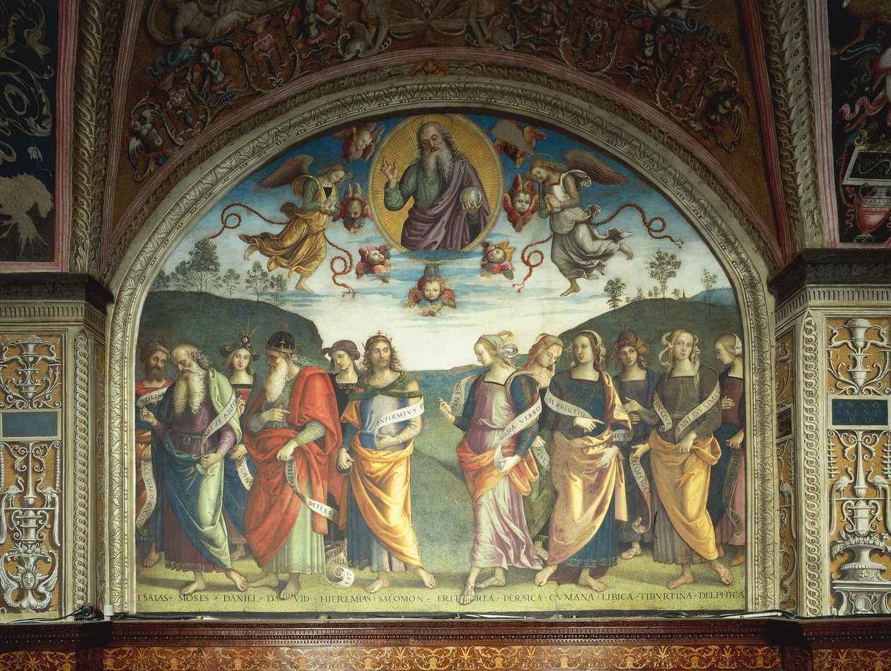Ojciec Święty z prorokami i sybilami autorstwa Pietro Perugino