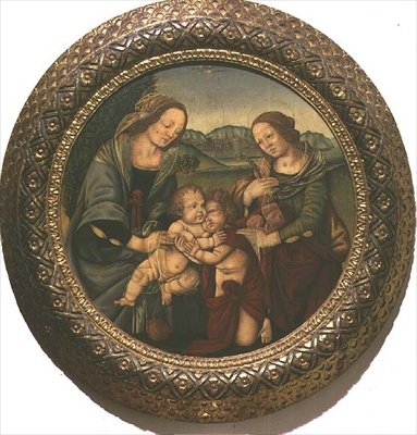 Madonna z Dzieciątkiem ze św. Elżbietą i Dzieciątkiem św. Jan Chrzciciel (panel) autorstwa Pietro Perugino
