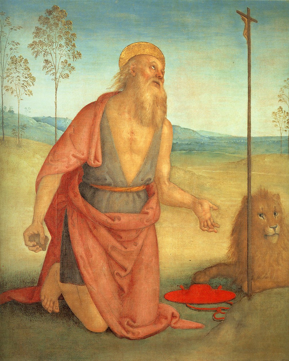 Św. Hieronim, c. 1512 autorstwa Pietro Perugino
