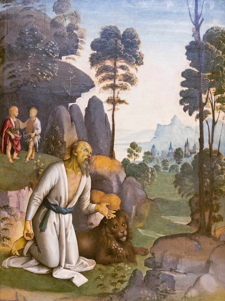 Święty Hieronim w pokucie autorstwa Pietro Perugino