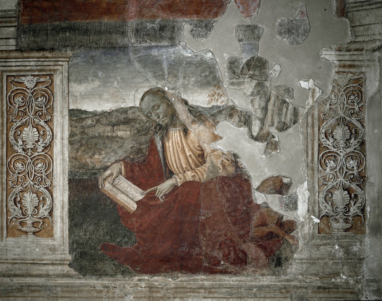 Święty Łukasz Ewangelista (Fresco autorstwa Pietro Perugino