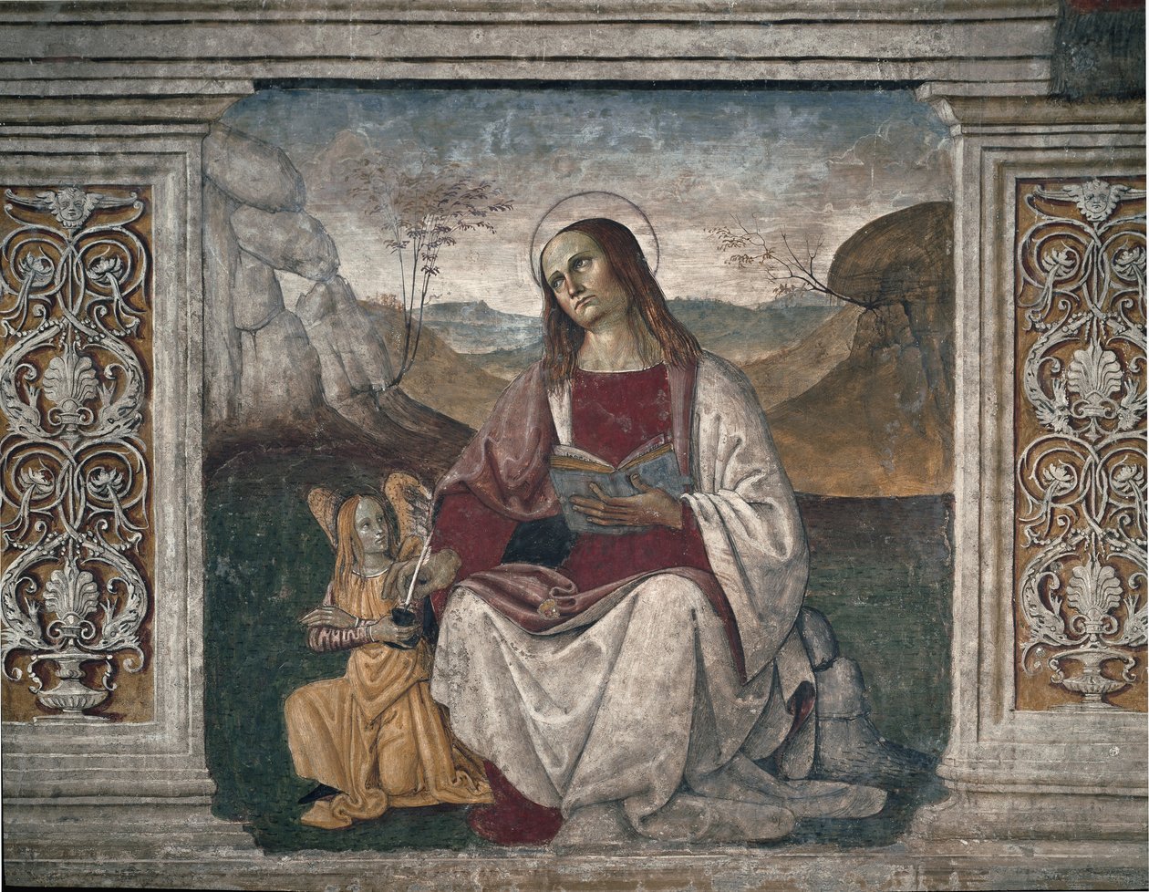Św. Mateusz Ewangelista (Fresco autorstwa Pietro Perugino