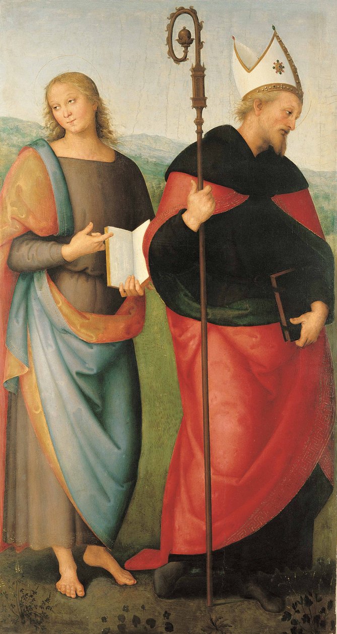 Święci Jan Ewangelista i Augustyn, 1502-1512 autorstwa Pietro Perugino