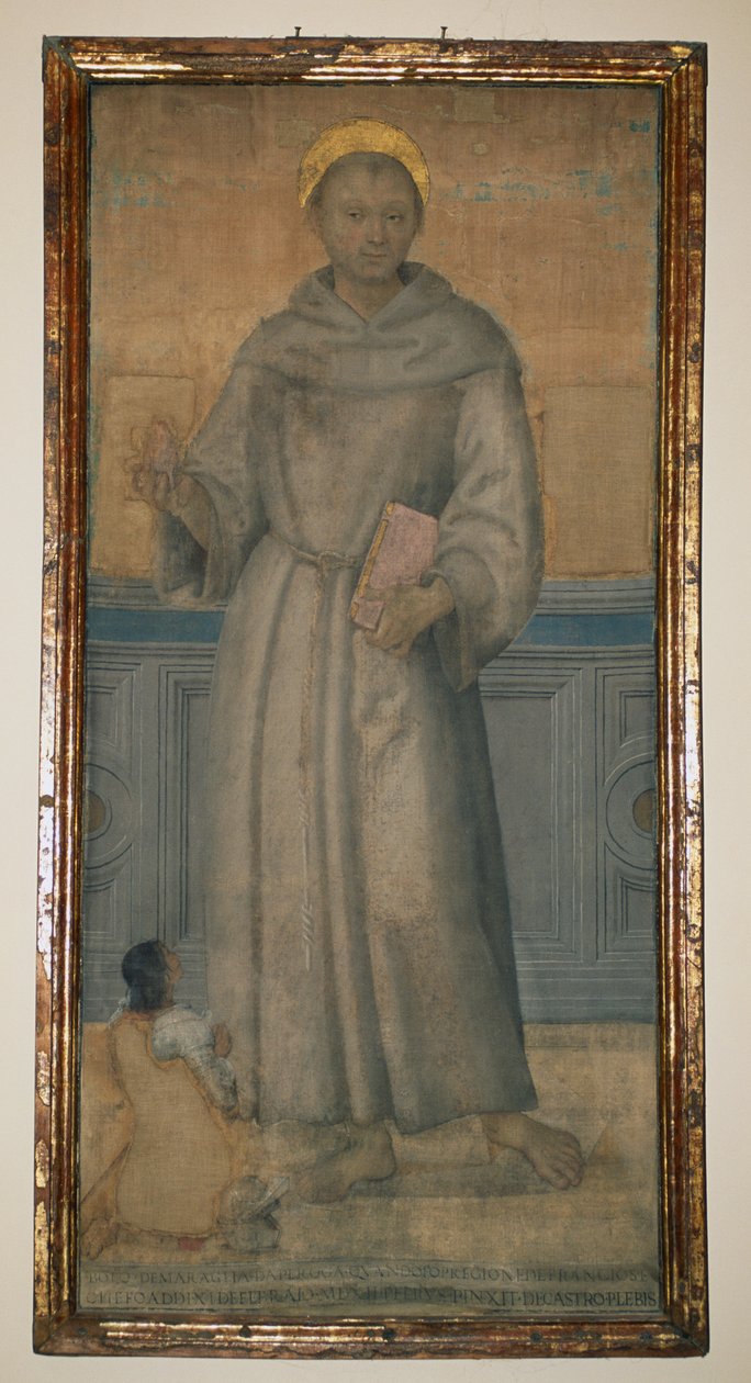 Św. Antoni Padewski i Bartolomeo di Maraglia z Perugii, ok. 1512, namalował Pietro Vannucci, znany jako Perugino (ok. 1450-1523), Umbria, Włochy autorstwa Pietro Perugino