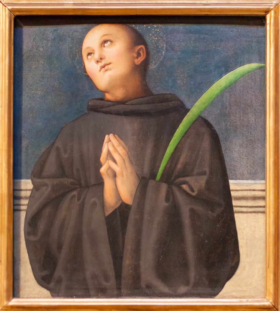 St Placidus (olej na drewnie) autorstwa Pietro Perugino