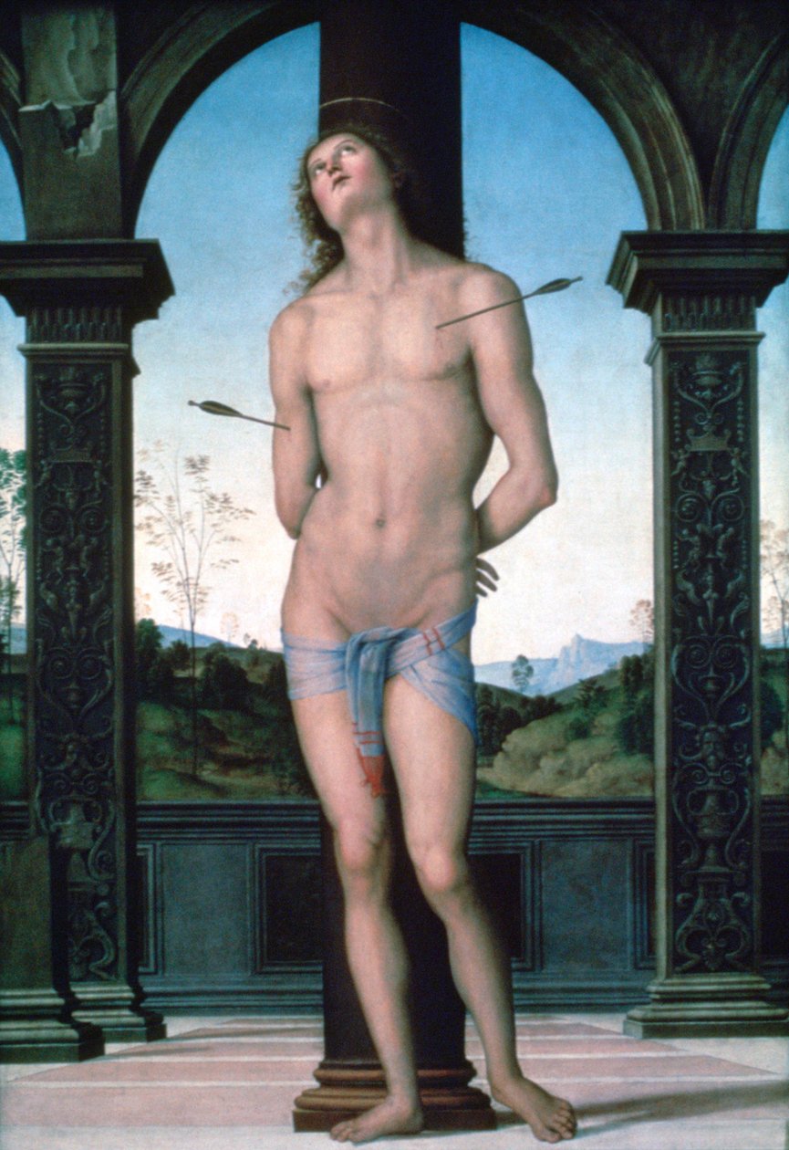 Św. Sebastian, c1470-1523 autorstwa Pietro Perugino